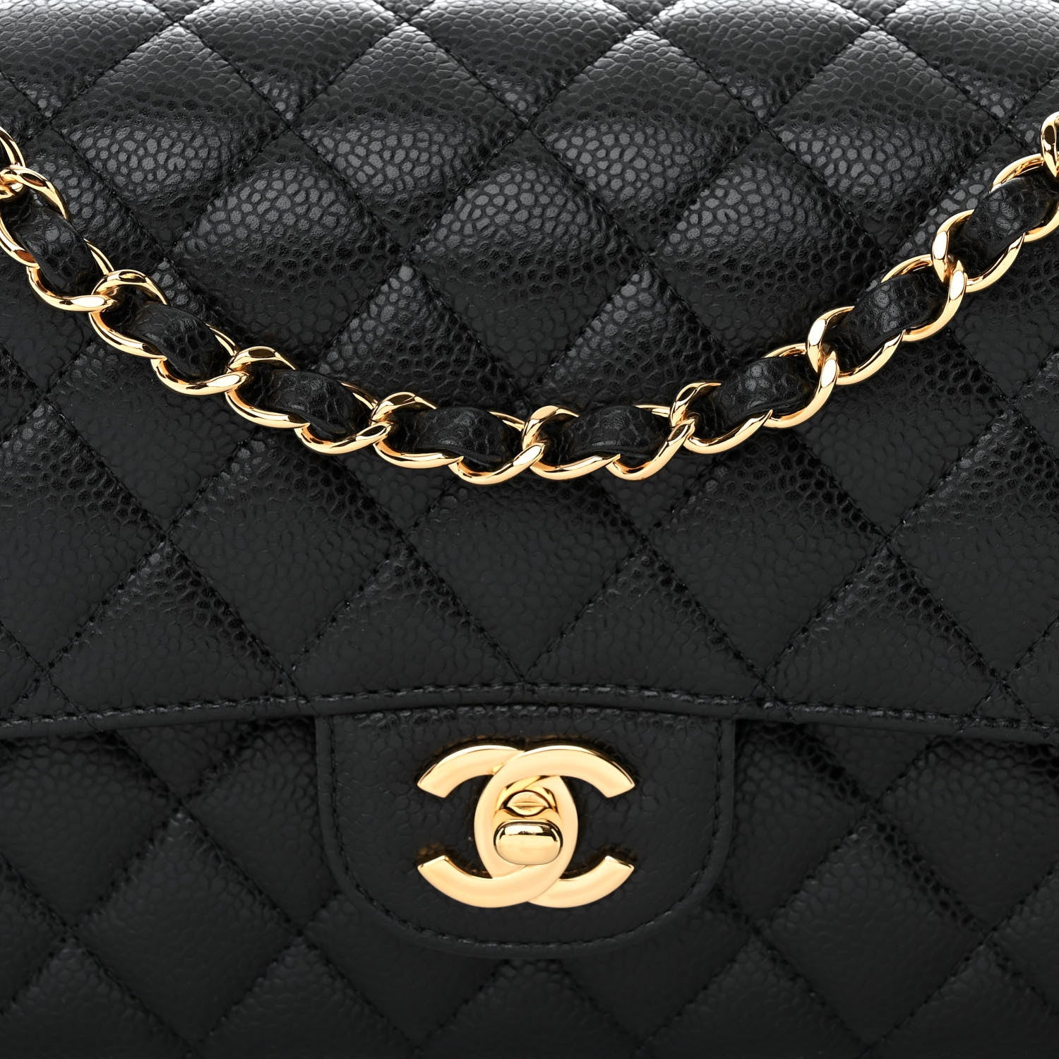 Chanel Caviar Quilted Medium Double Flap Black 8 of 11
