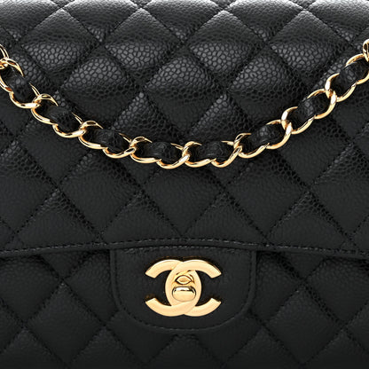 Chanel Caviar Quilted Medium Double Flap Black 8 of 11
