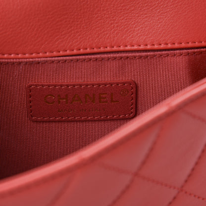 Chanel Calfskin Quilted Carry With Chic Flap Waist Bag Red 8 of 10