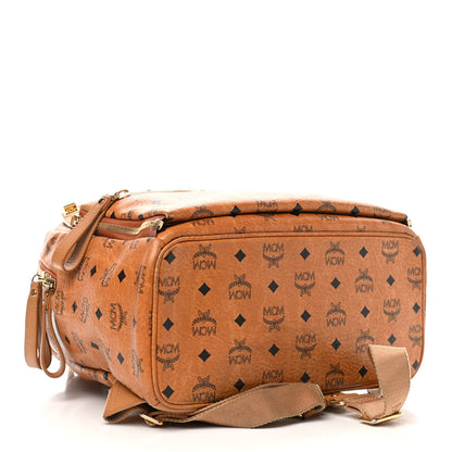 MCM Visetos Studded Medium Dual Stark Backpack Cognac 3 of 8