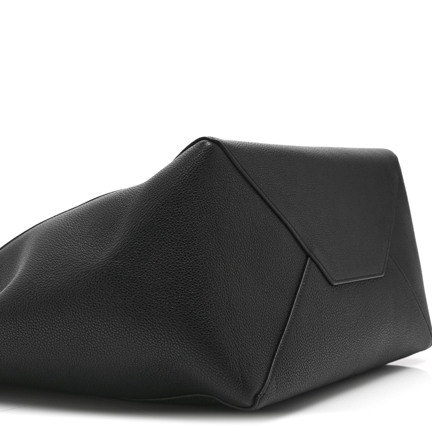 Soft Grained Calfskin Small Belt Cabas Phantom Black