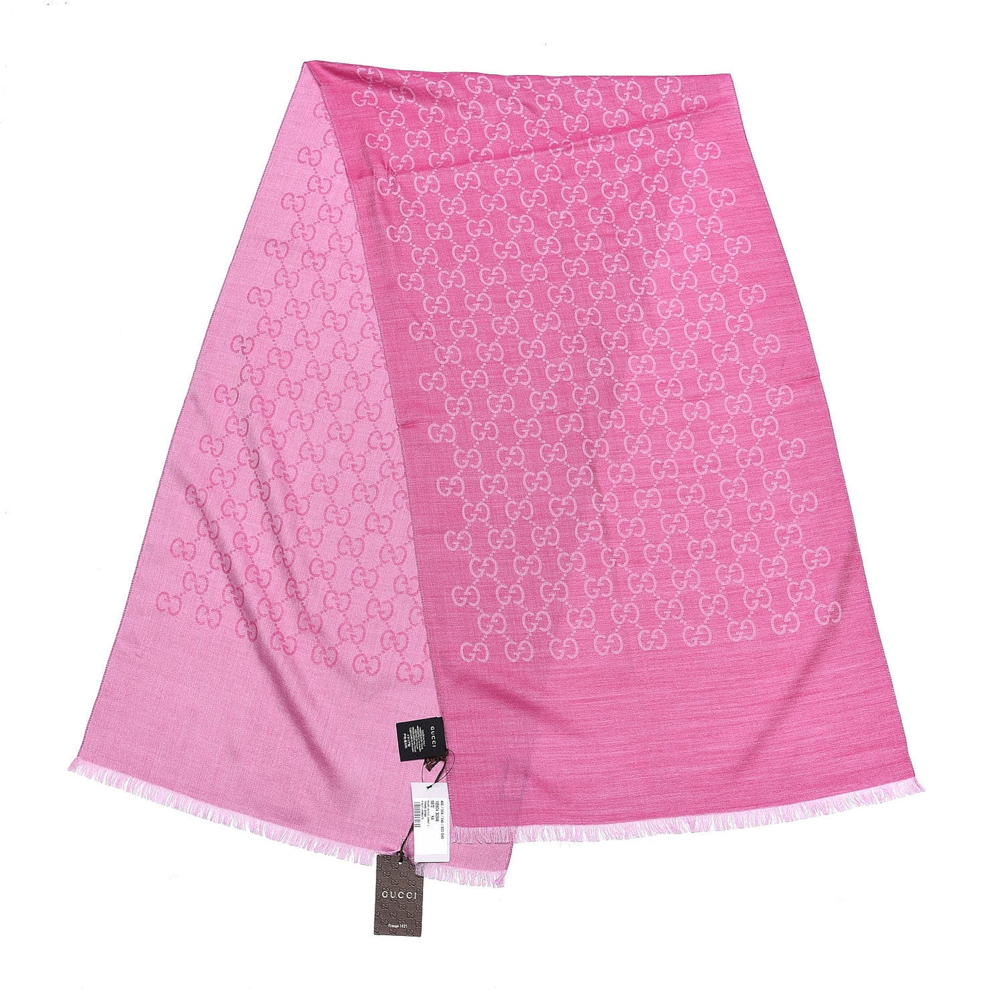Wool Silk GG Monogram GGNat Scarf Roseate