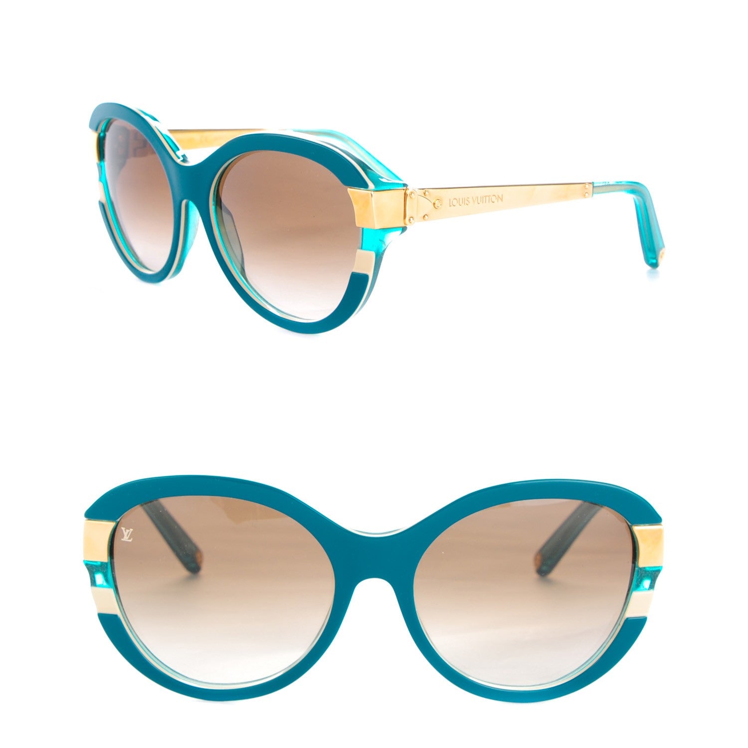 Louis Vuitton Petit Soupcon Cat Eye Sunglasses Z0638W Petrole 1 of 7