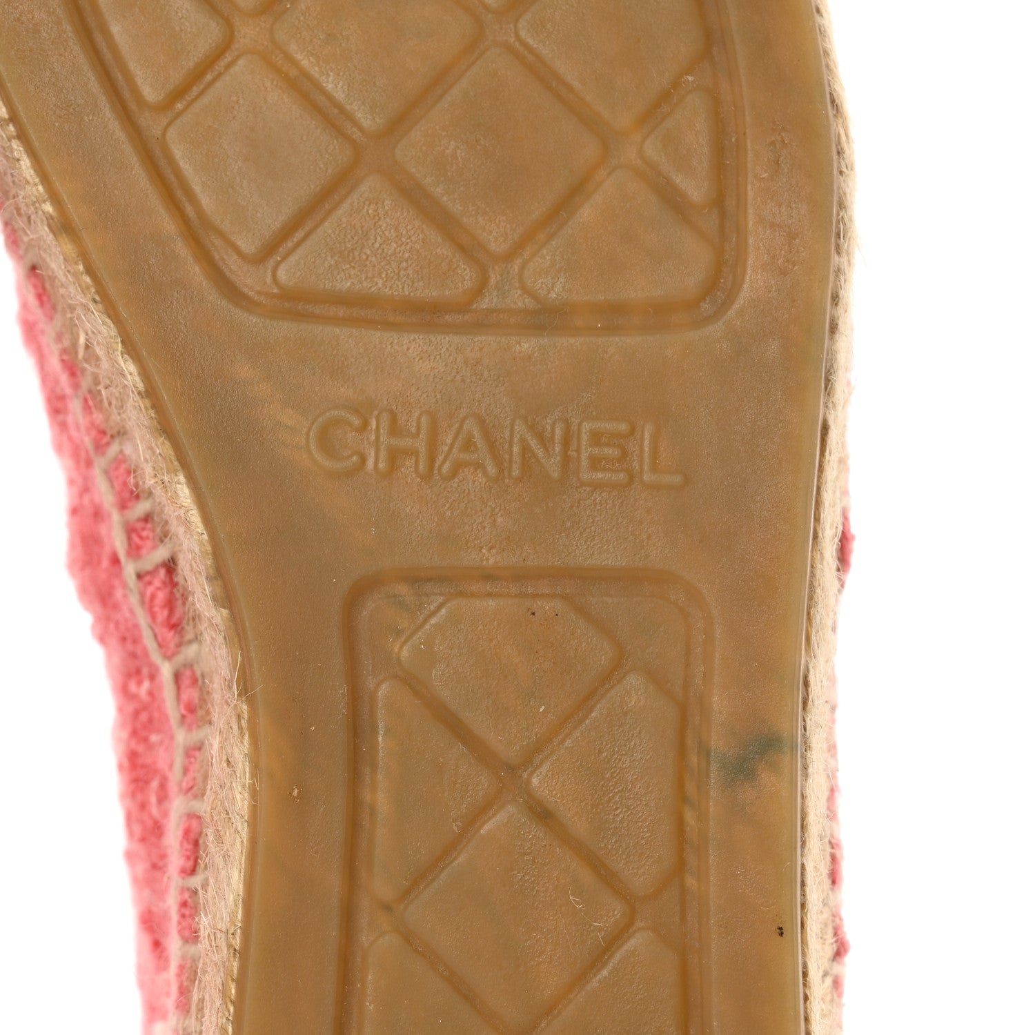 Chanel Tweed Grosgrain CC Espadrilles 38 Pink Black 7 of 10