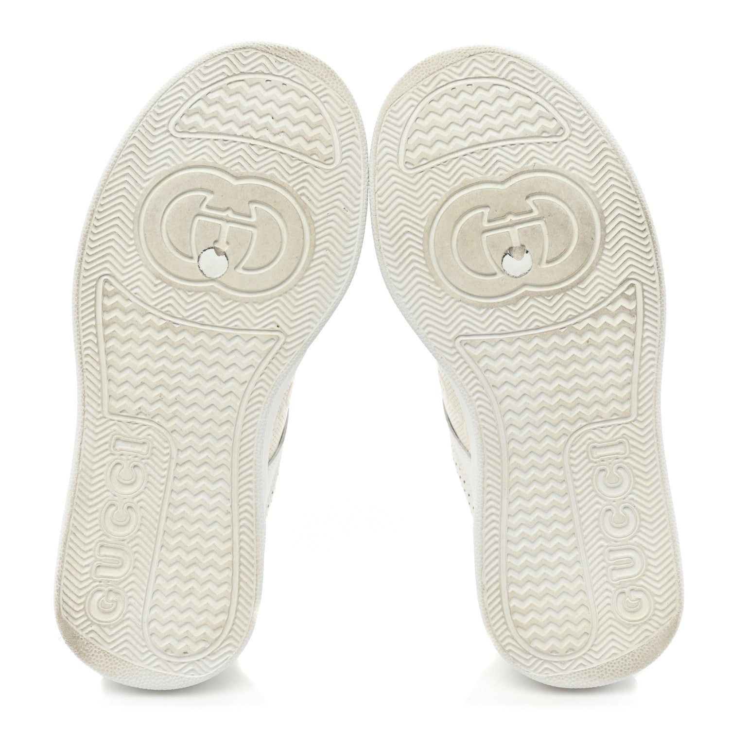 Gucci Calfskin GG Tennis Embossed Perforated Womens Platform 55mm Sneakers 35 Great White 6 of 14