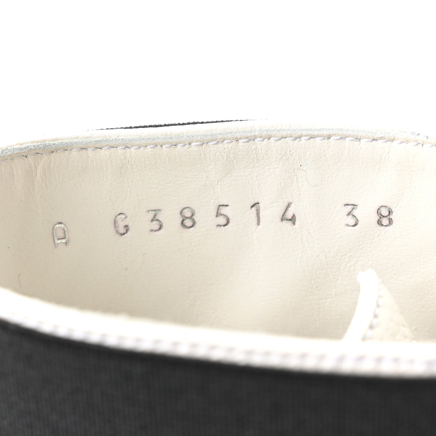 Chanel Pearly Calfskin Patent Calfskin Quilted Lace Up Boots 38 White Light Gray Black 9 of 10