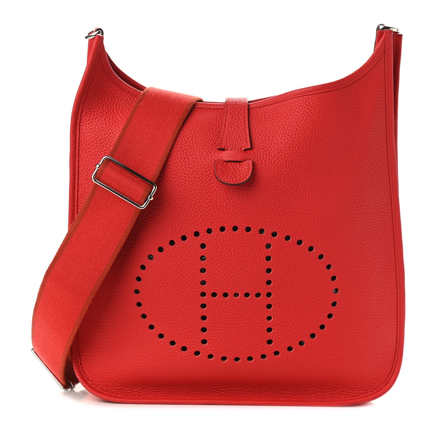 Hermes Taurillon Clemence Evelyne III GM Rouge Tomate 1 of 8