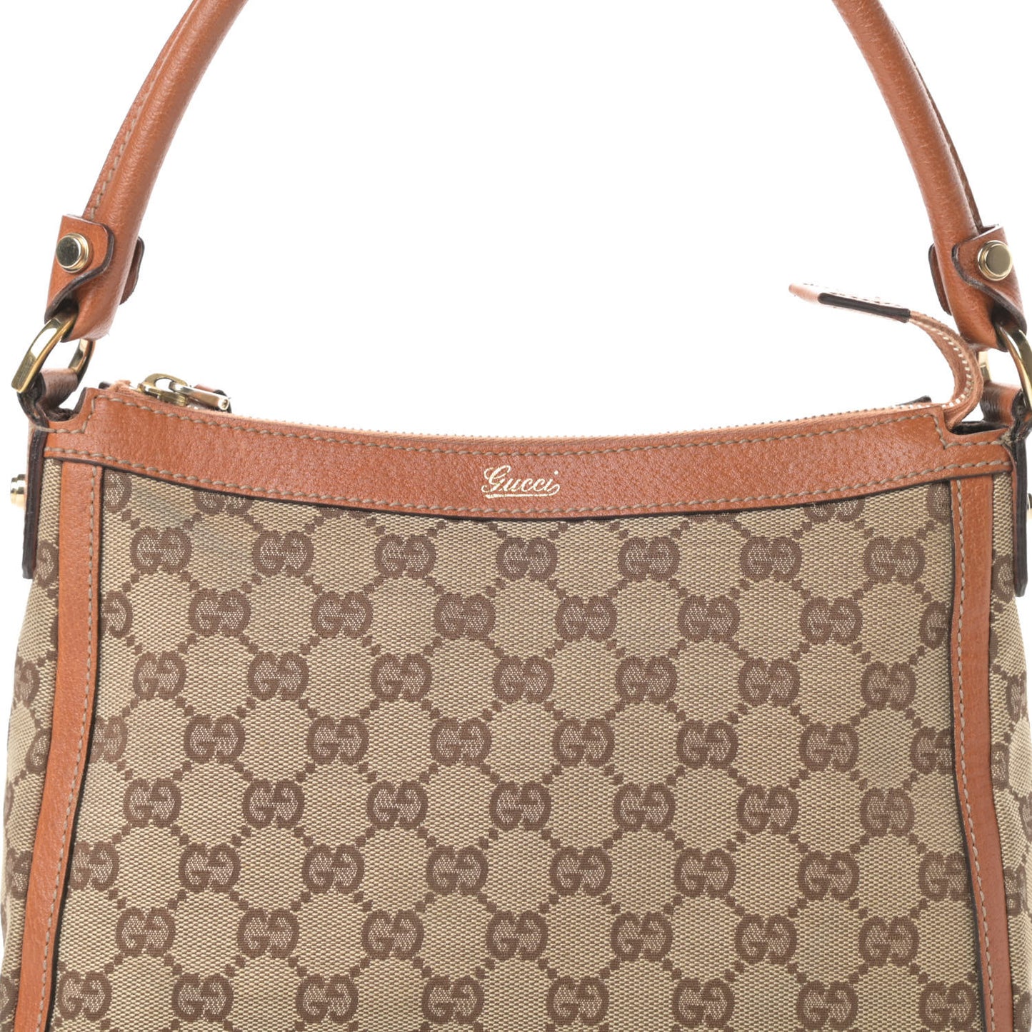 Monogram Small Abbey Shoulder Bag Brown