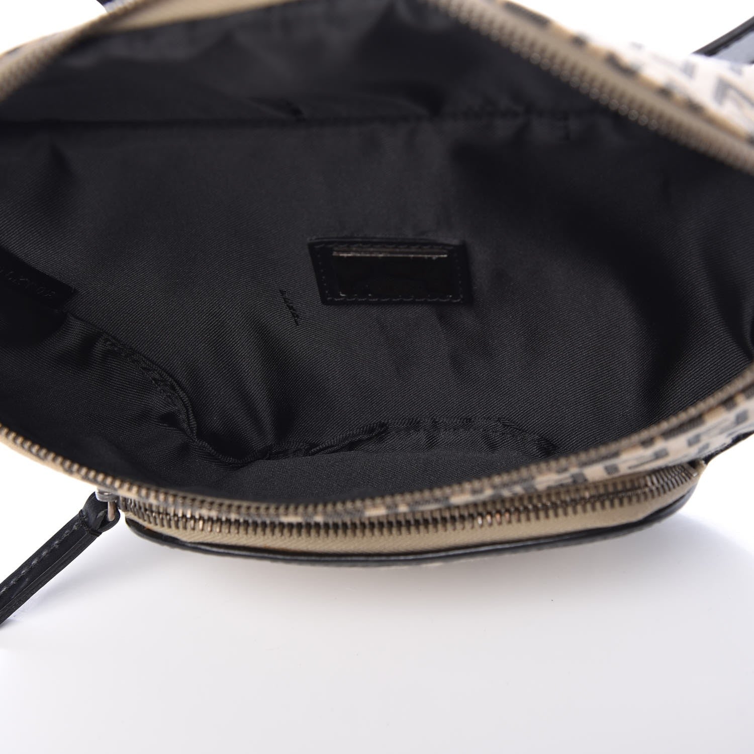 Fendi Zucchino Vitello Pocket Waist Bag Beige Azzurro Blue 5 of 11