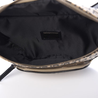 Fendi Zucchino Vitello Pocket Waist Bag Beige Azzurro Blue 5 of 11