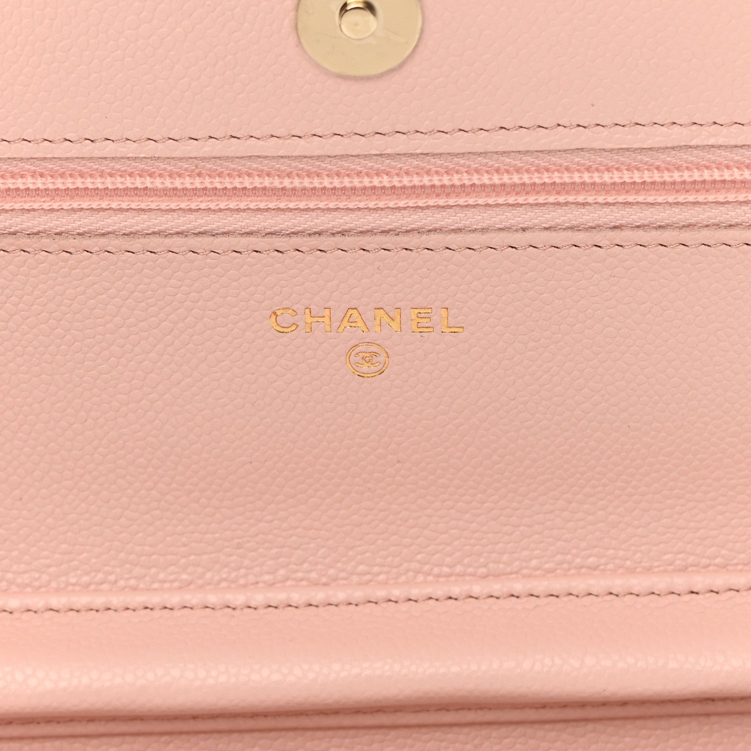 Chanel Caviar Quilted Wallet on Chain WOC Light Pink 6 of 12