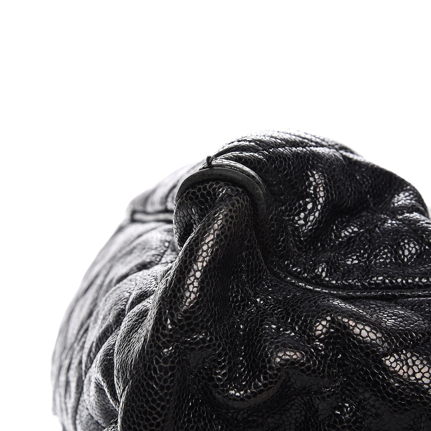 Chanel Crumpled Grained Calfskin Quilted Large Shiva Flap Black 10 of 12
