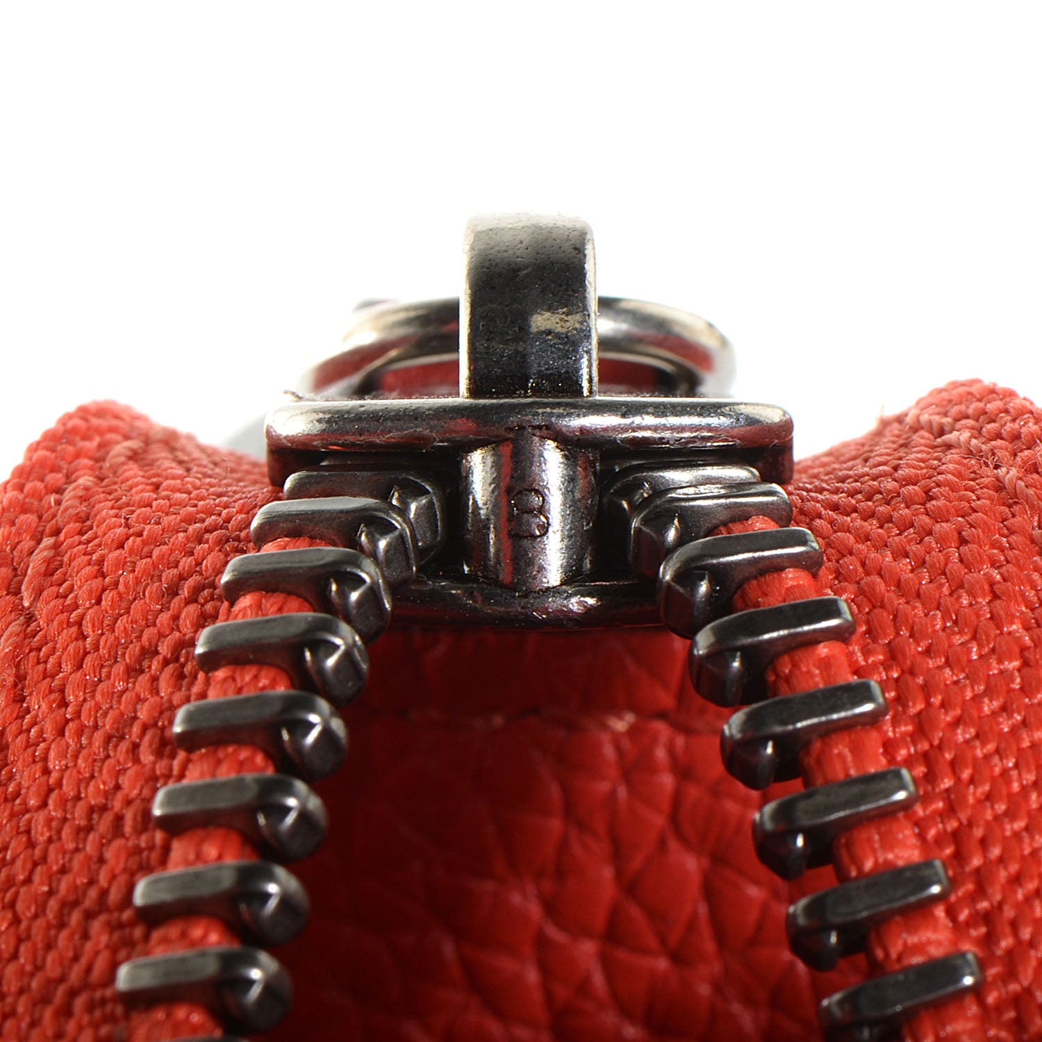 Celine Drummed Calfskin Mini Luggage Vermillion 8 of 8