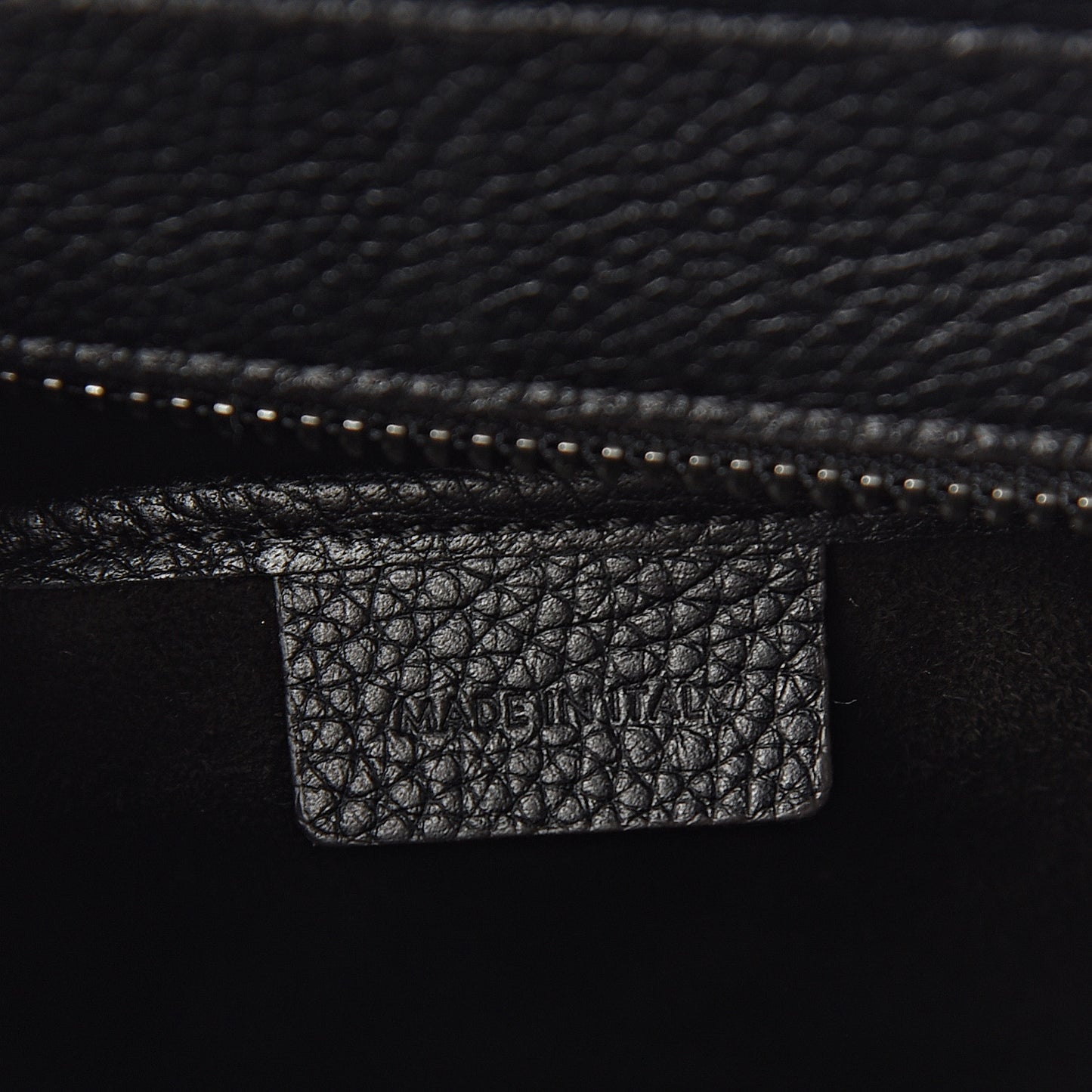 Drummed Calfskin Nano Luggage Black