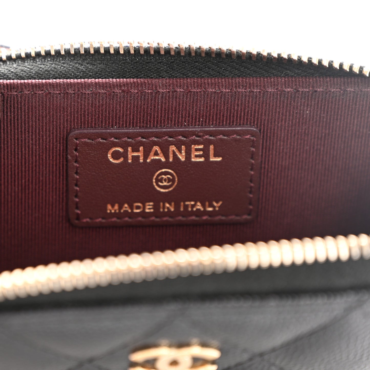Caviar Quilted Key Holder Case Black