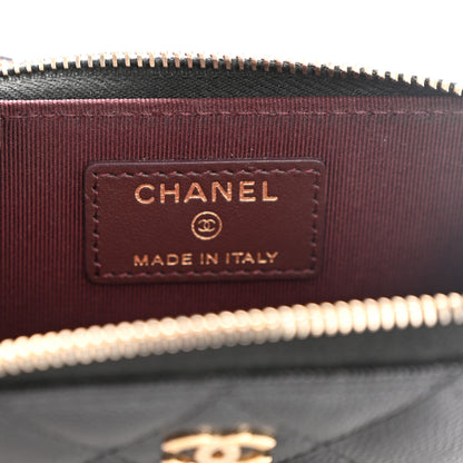 Chanel Caviar Quilted Key Holder Case Black 7 of 12