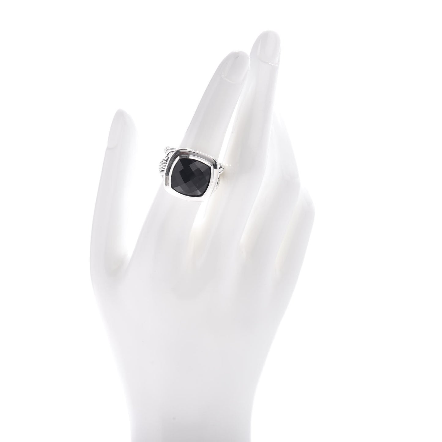 Sterling Silver Black Onyx 14mm Albion Ring 54 6.75