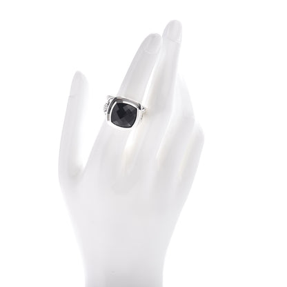 David Yurman Sterling Silver Black Onyx 14mm Albion Ring 54 6.75 2 of 5