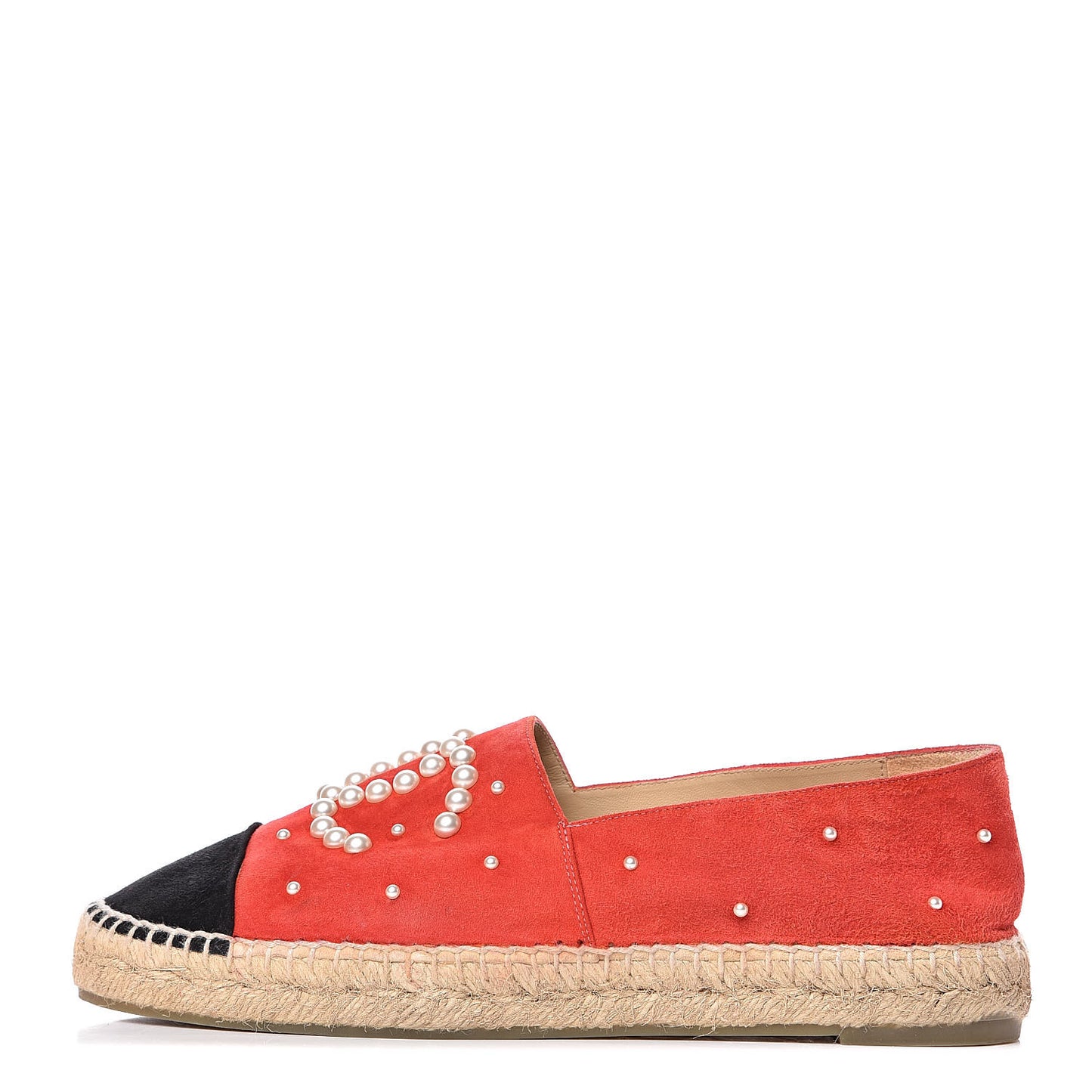 Suede Pearl CC Espadrilles 40 Red