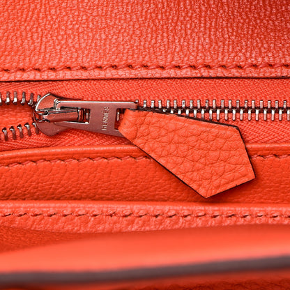 Hermes Taurillon Clemence Birkin 30 Orange Poppy 9 of 33