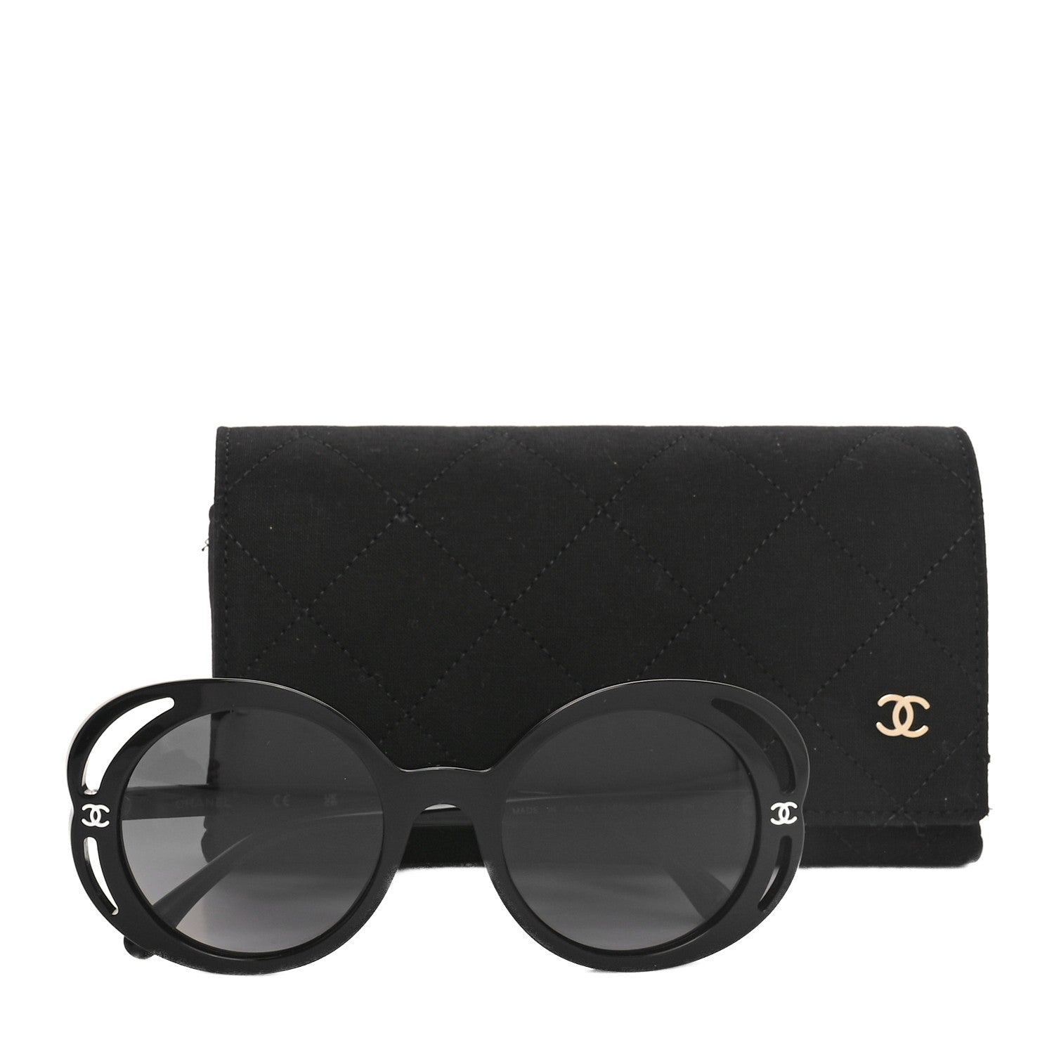 Chanel Acetate Round Sunglasses 71572A Black 7 of 7