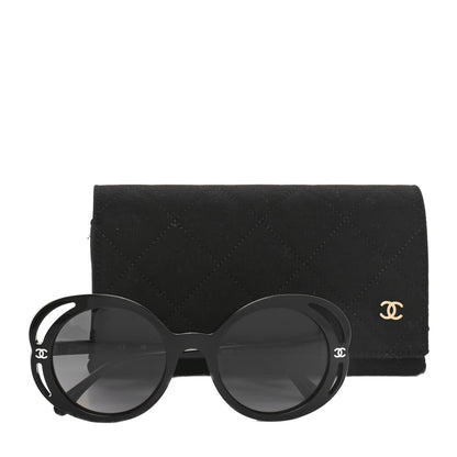 Chanel Acetate Round Sunglasses 71572A Black 7 of 7