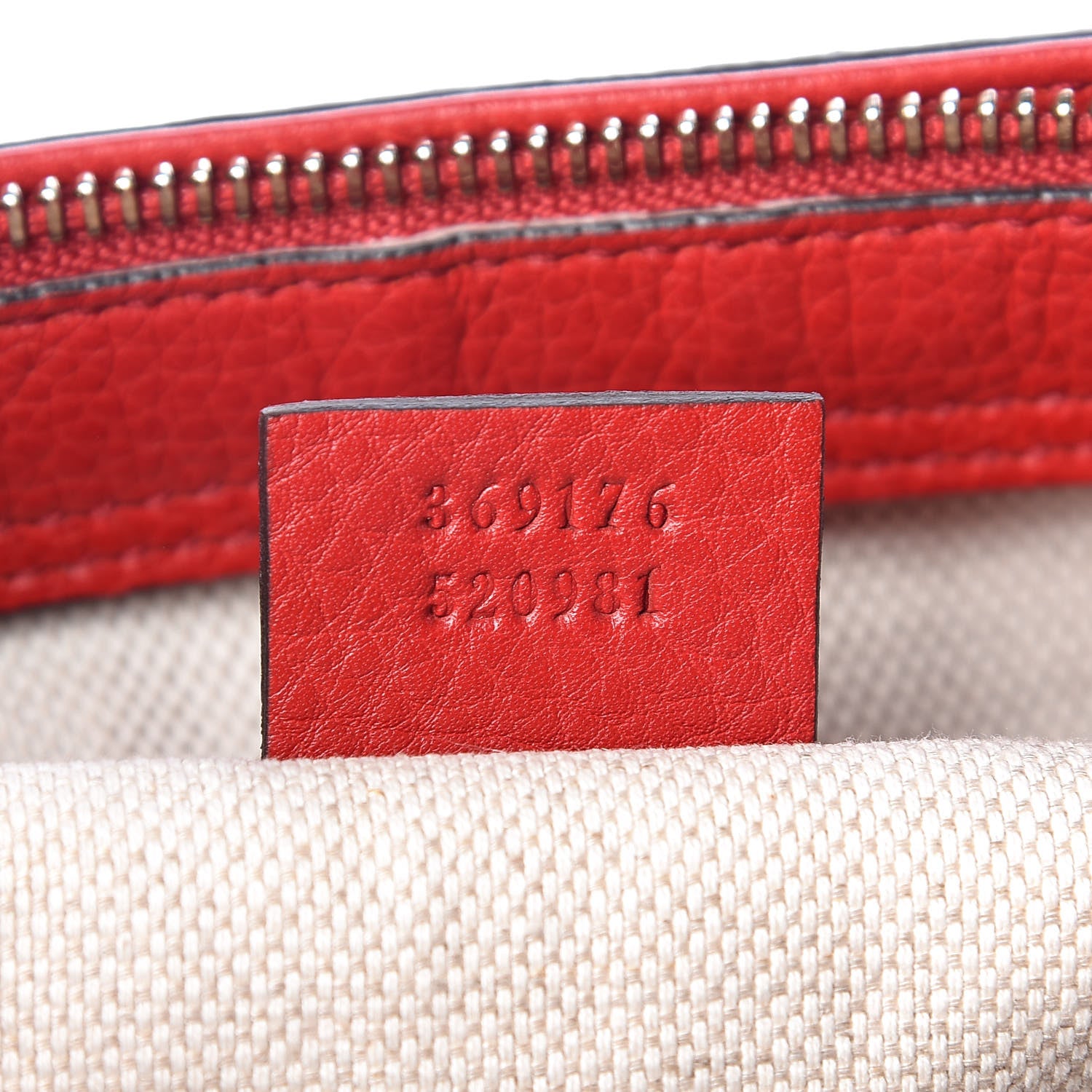 Gucci Pebbled Calfskin Small Soho Top Handle Bag Red 7 of 9