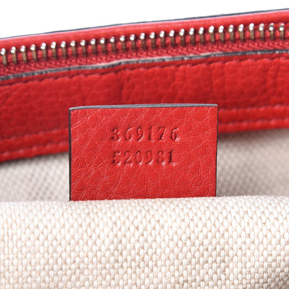 Gucci Pebbled Calfskin Small Soho Top Handle Bag Red 7 of 9