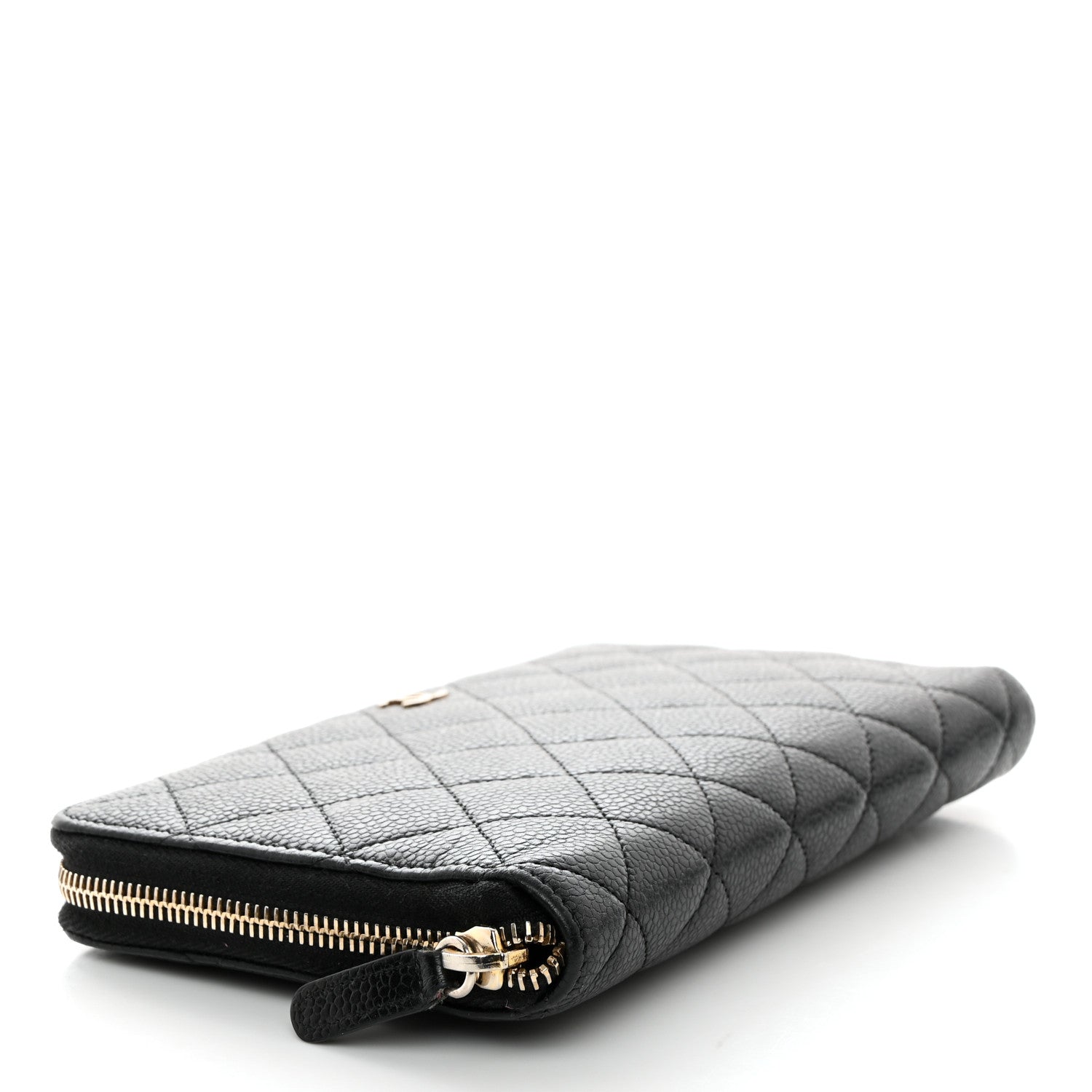 Chanel Caviar Quilted Large Zip Around Organizer Wallet Black 4 of 8