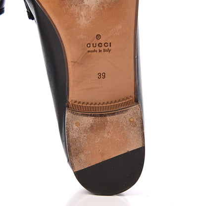 Gucci Calfskin Web Womens 1953 Horsebit Loafers 39 Black 10 of 11