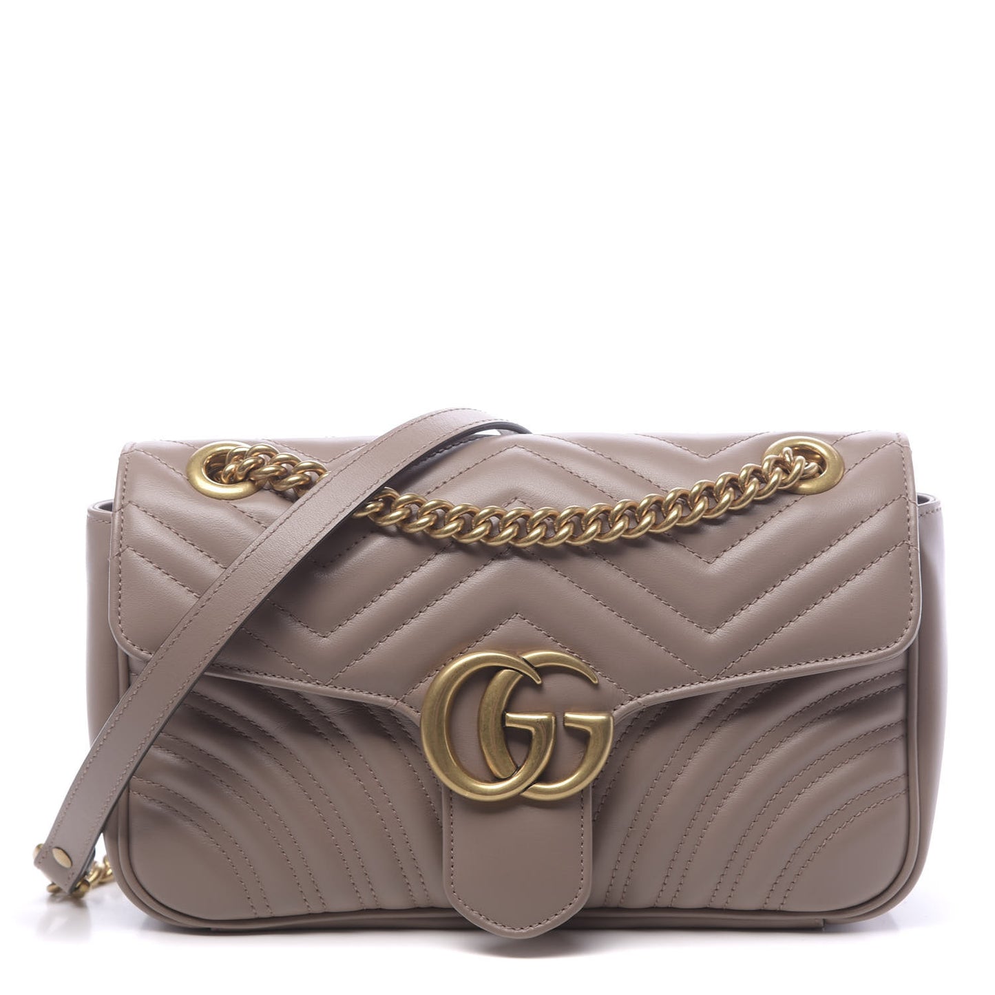 Calfskin Matelasse Small GG Marmont Shoulder Bag Porcelain Rose