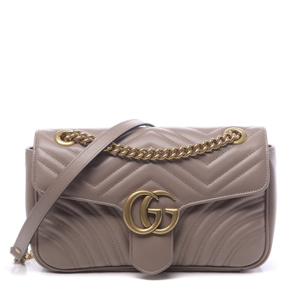 Gucci Calfskin Matelasse Small GG Marmont Shoulder Bag Porcelain Rose 1 of 10