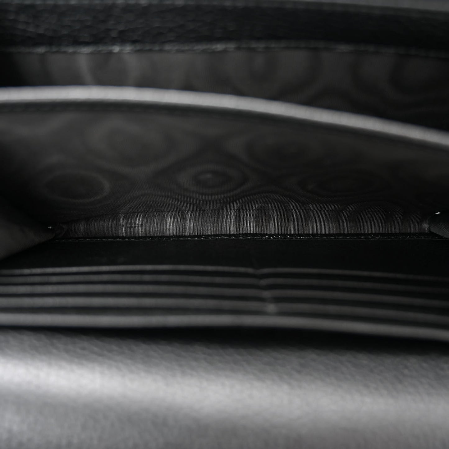 Calfskin GG Marmont Chain Wallet Bag Black