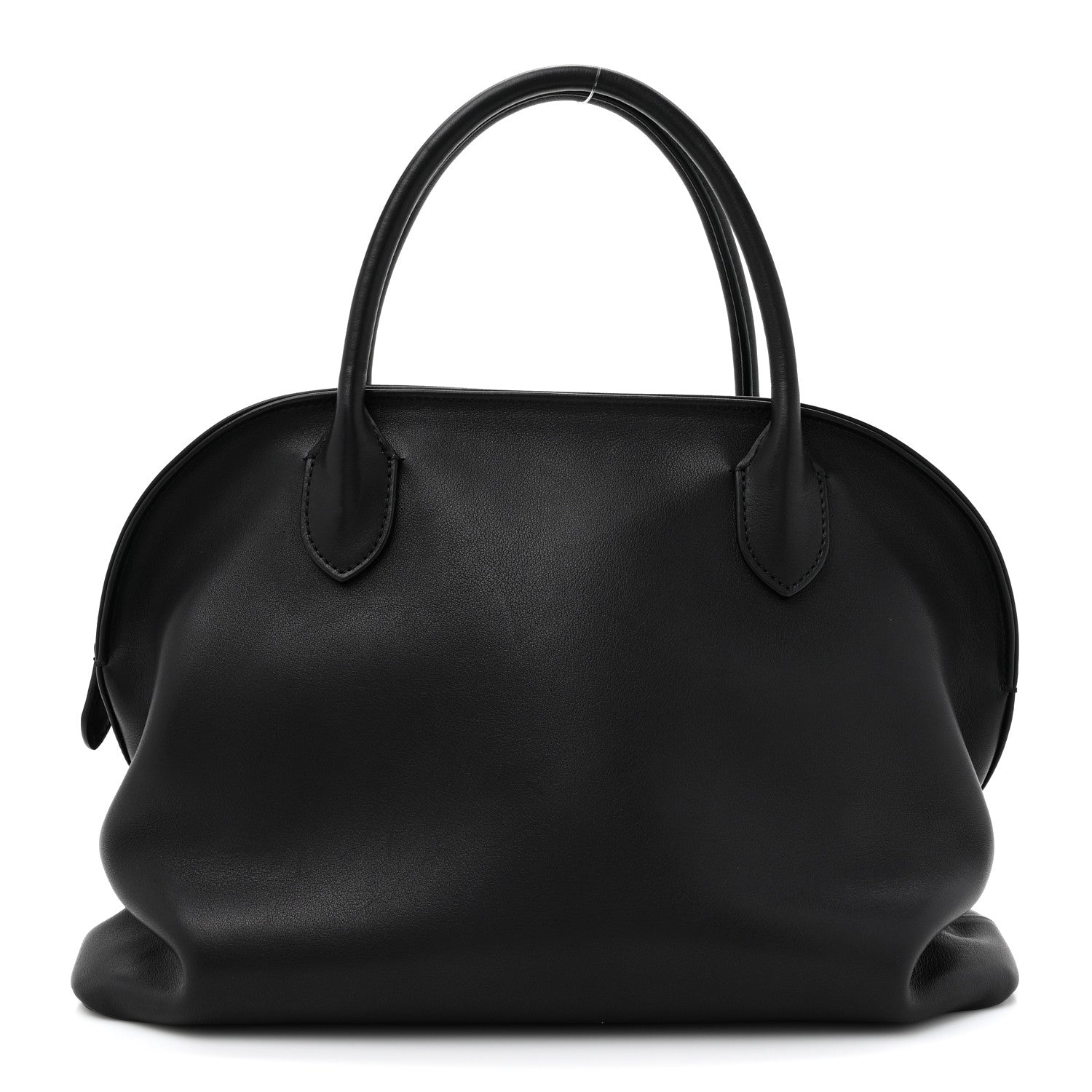 The Row Polished Saddle Calfskin Agnes Bag Black 1 of 9
