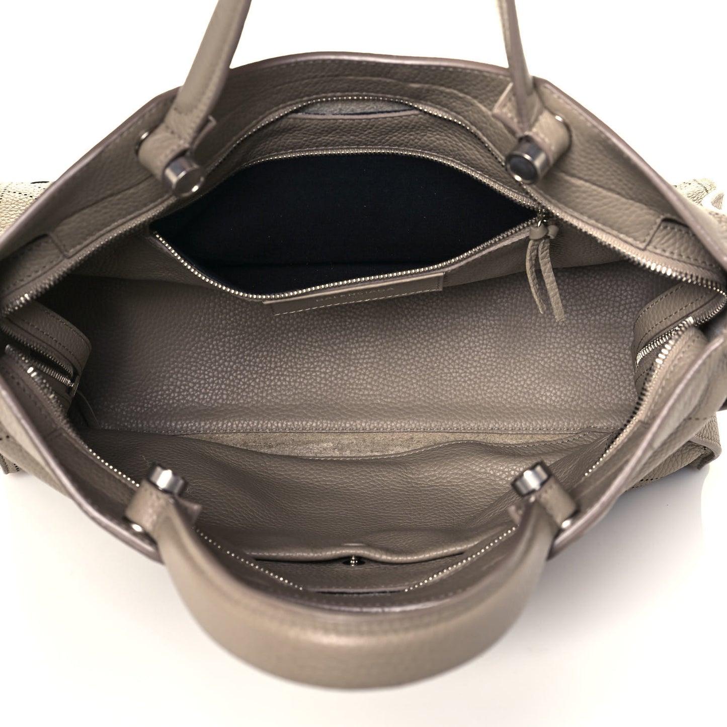 Veau Grana Perforated Blackout Hardware City Gris Cendre