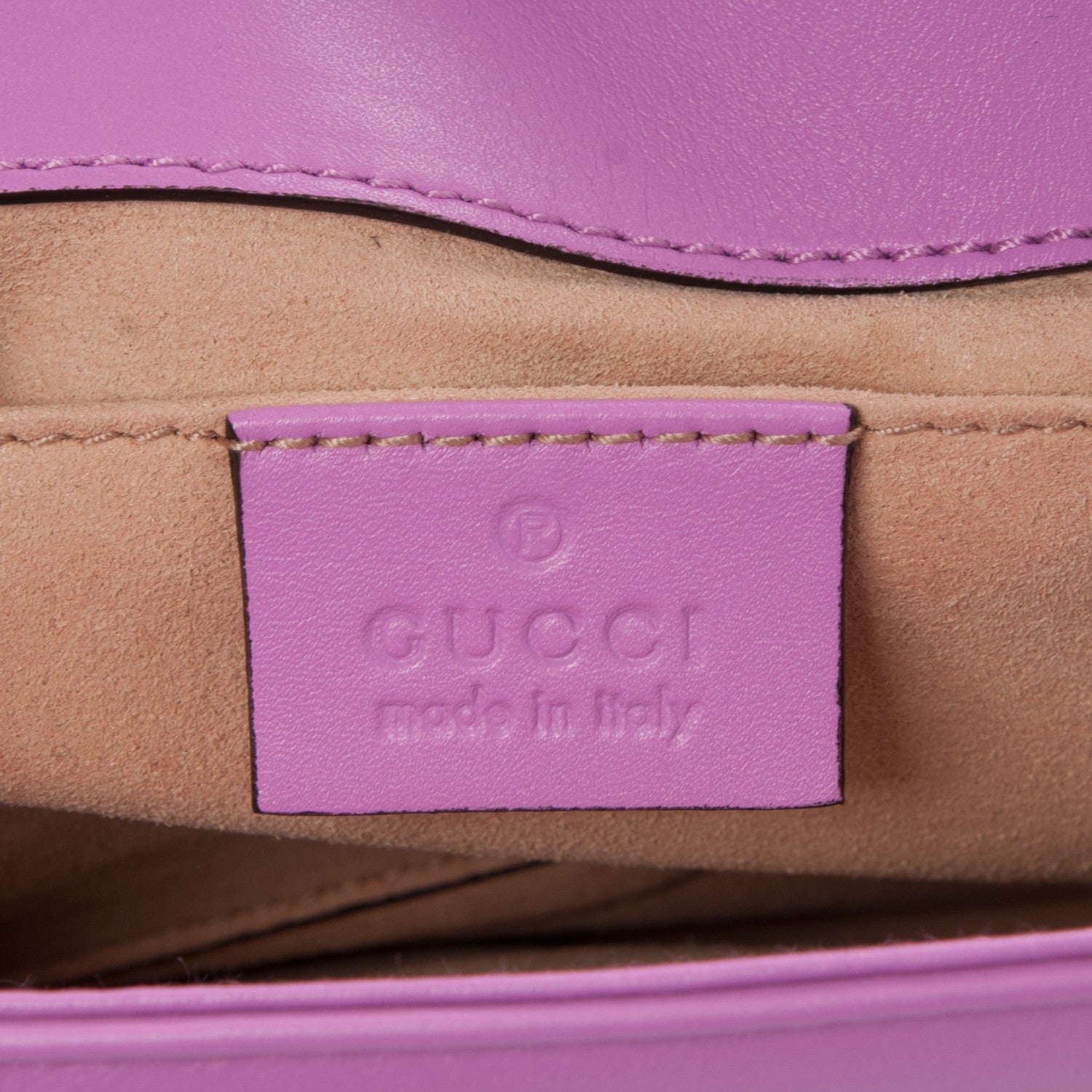 Gucci Calfskin Matelasse Mini GG Marmont Shoulder Bag Candy Mousse 6 of 6