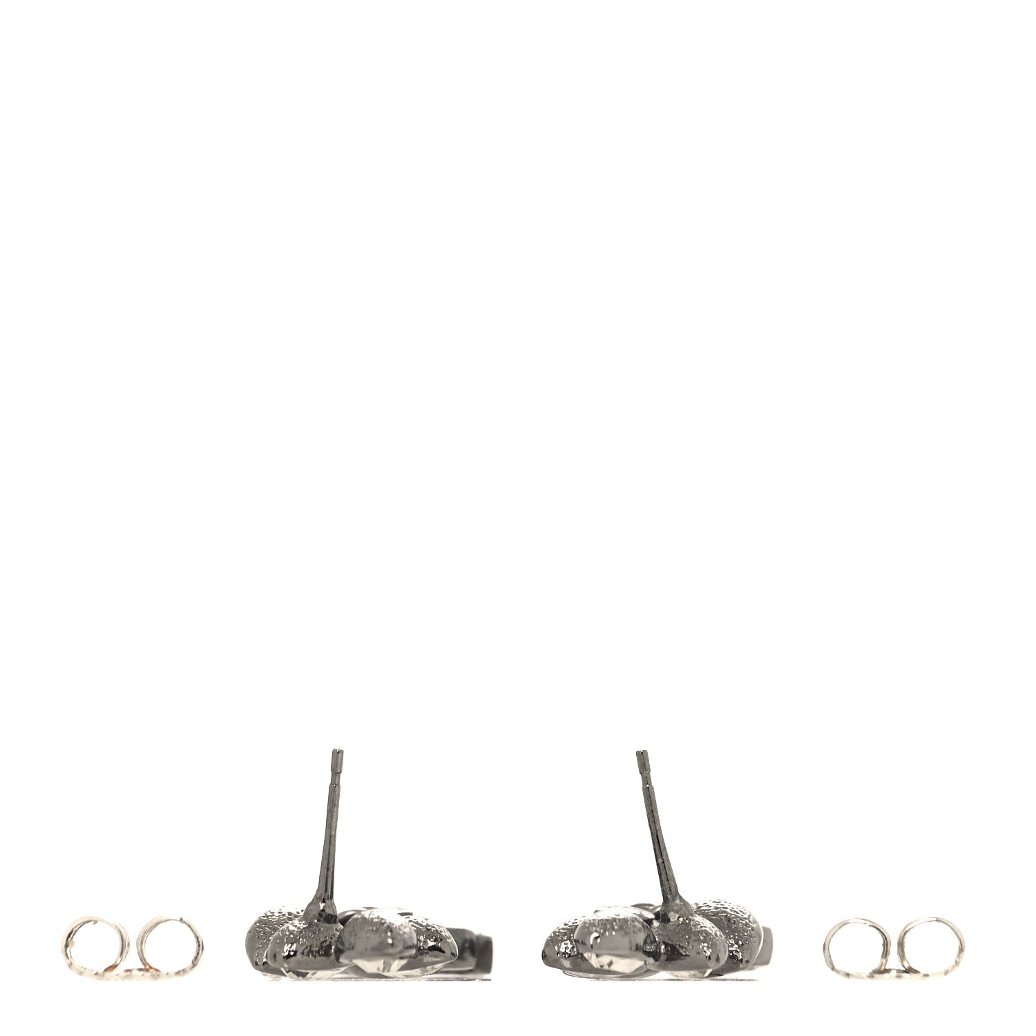 Chanel Crystal Sparkling Wheat CC Drop Earrings Silver 3 of 5
