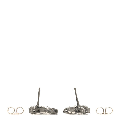 Chanel Crystal Sparkling Wheat CC Drop Earrings Silver 3 of 5