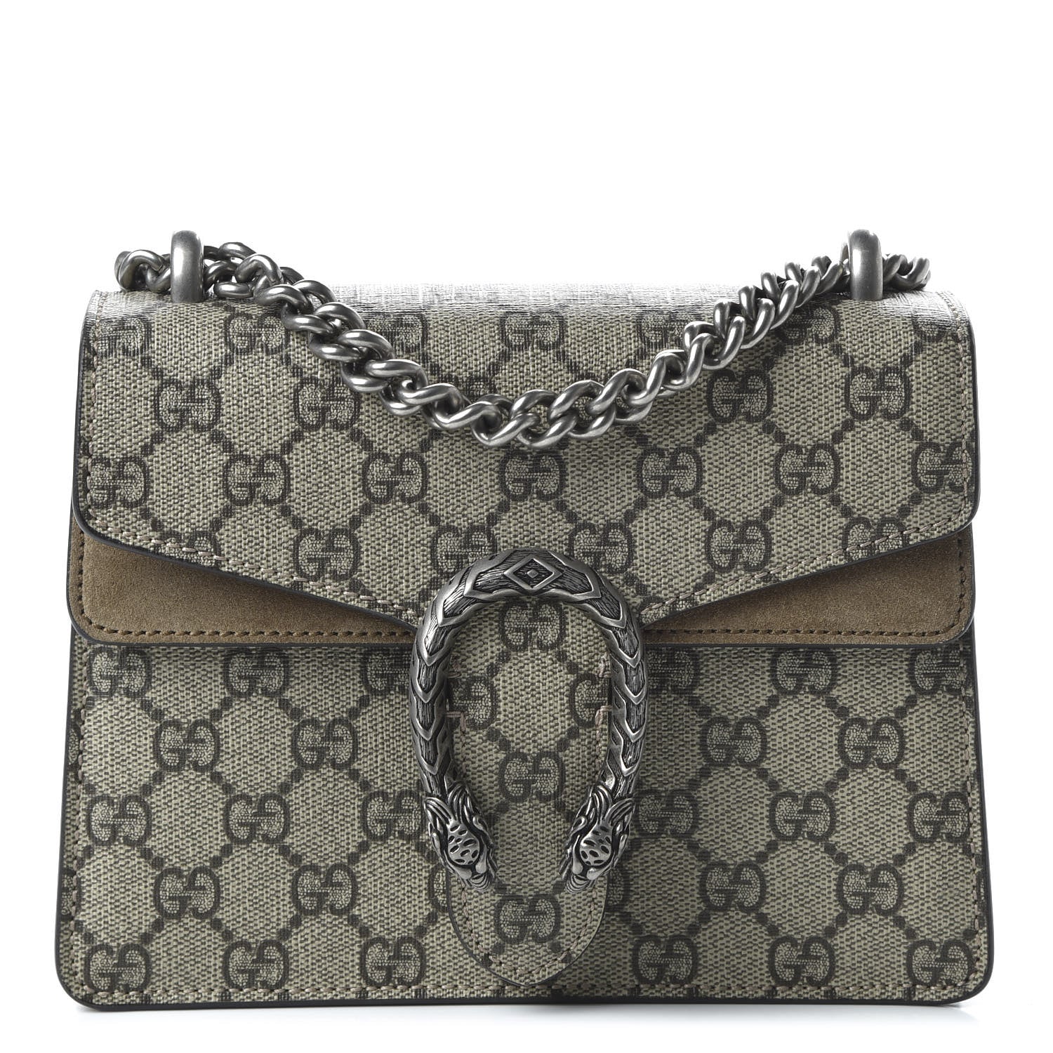 Gucci GG Supreme Monogram Mini Dionysus Shoulder Bag Taupe 1 of 11
