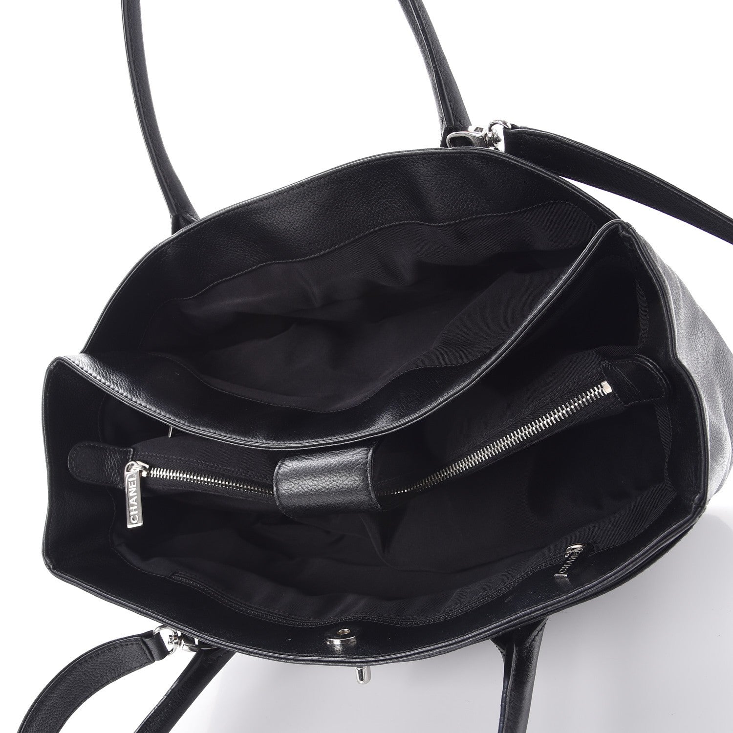 Chanel Calfskin Cerf Executive Shopper Tote Black 6 of 14