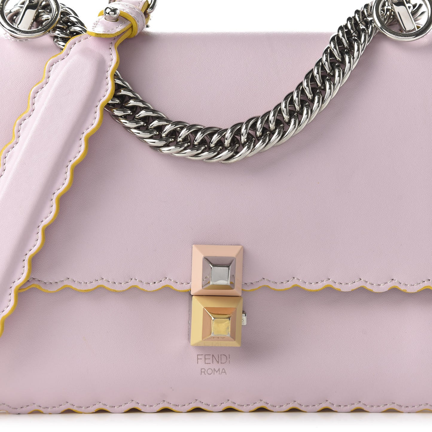 Vitello Liberty Scalloped Studded Small Kan I Shoulder Bag Peonia