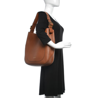 Burberry Grainy Calfskin Small Elmstone Hobo Tan 2 of 7