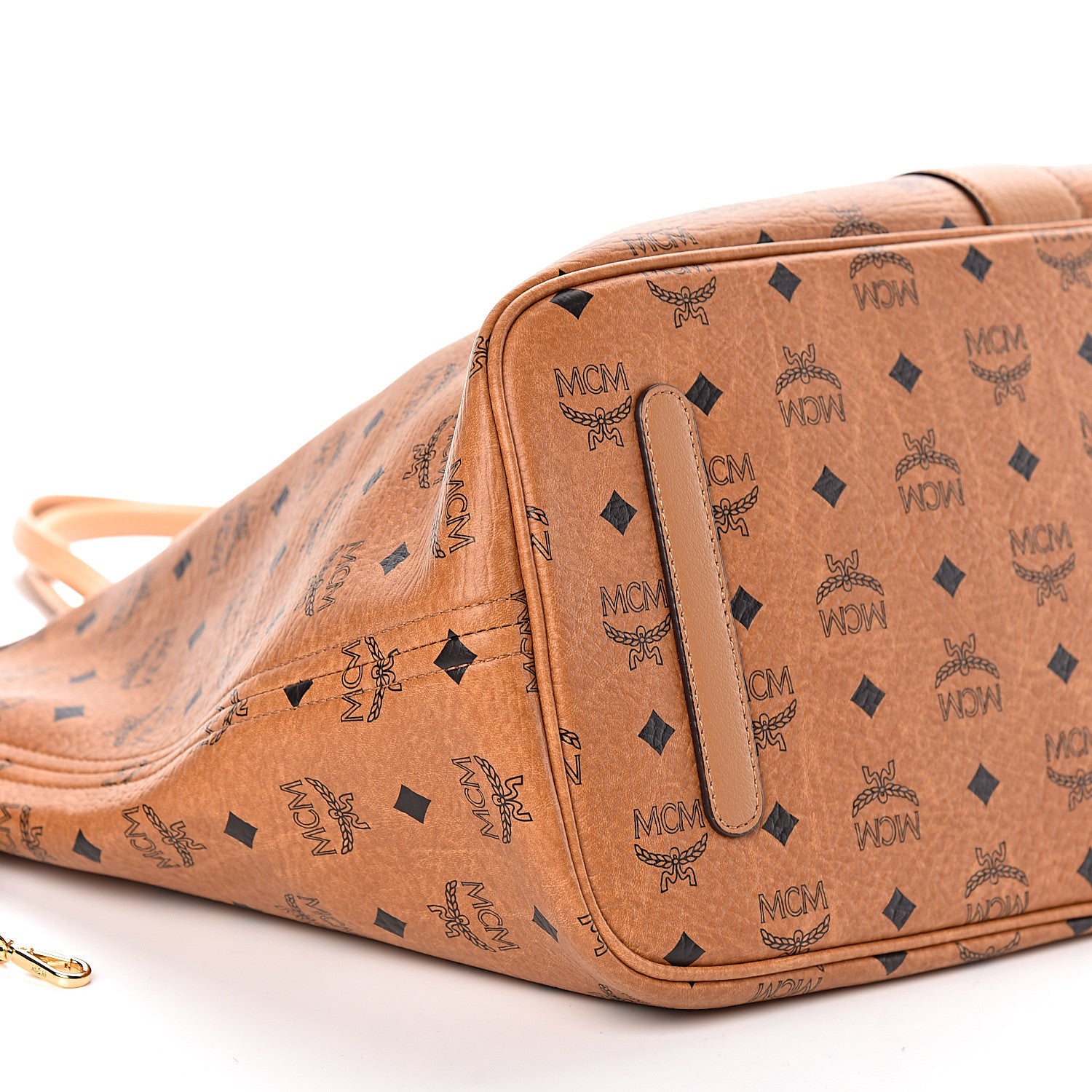 MCM Visetos Large Liz Reversible Shopper Tote Cognac 10 of 15