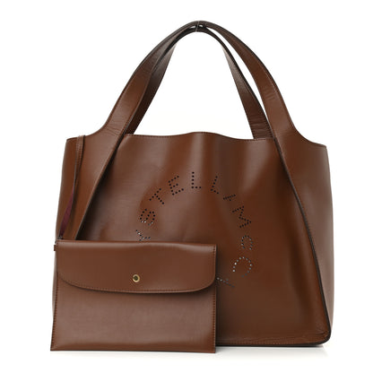 Stella McCartney Eco Alter Nappa East West Perforated Tote Brown 1 of 13