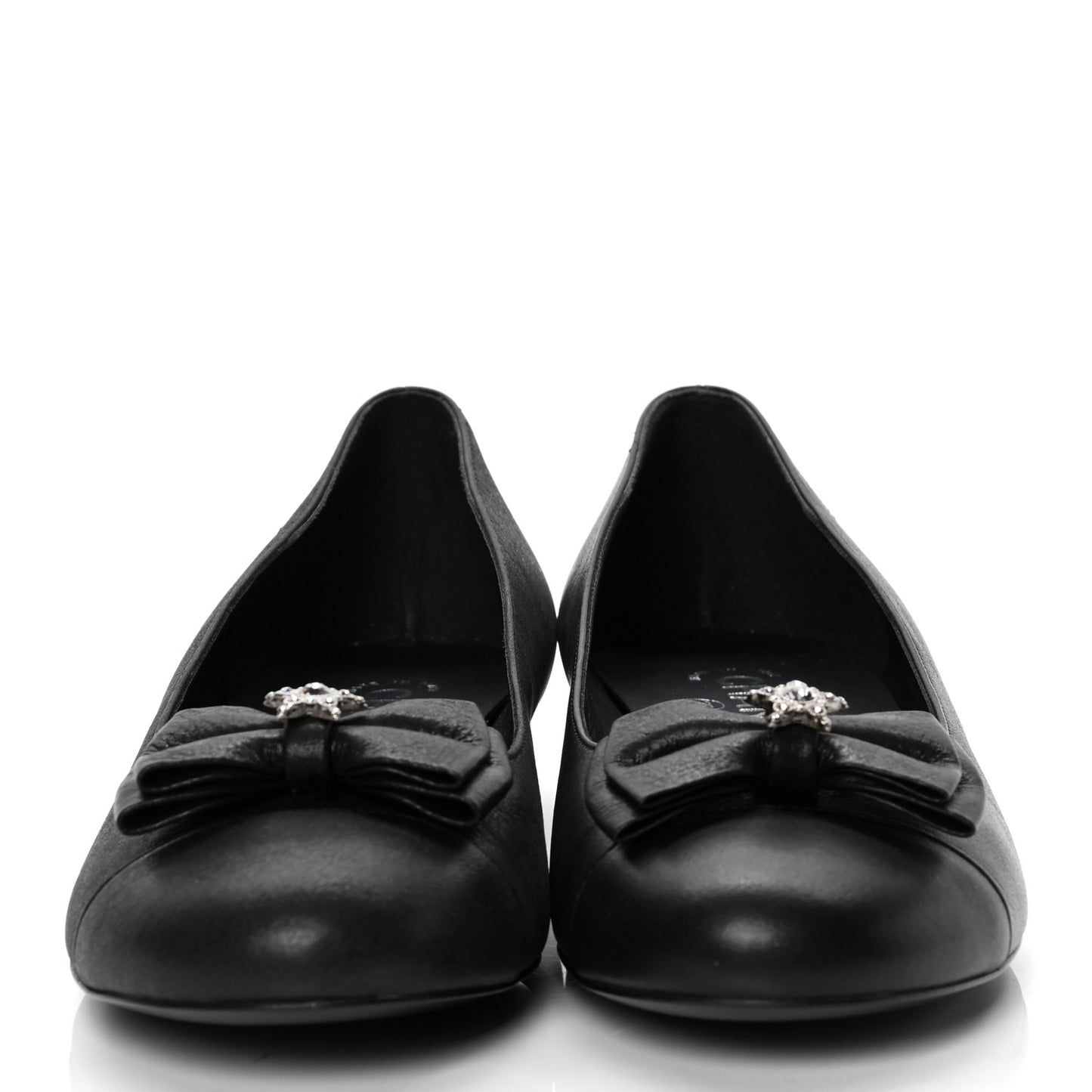 Buffalo Glitter Bow Ballerina Flats 38.5 Black
