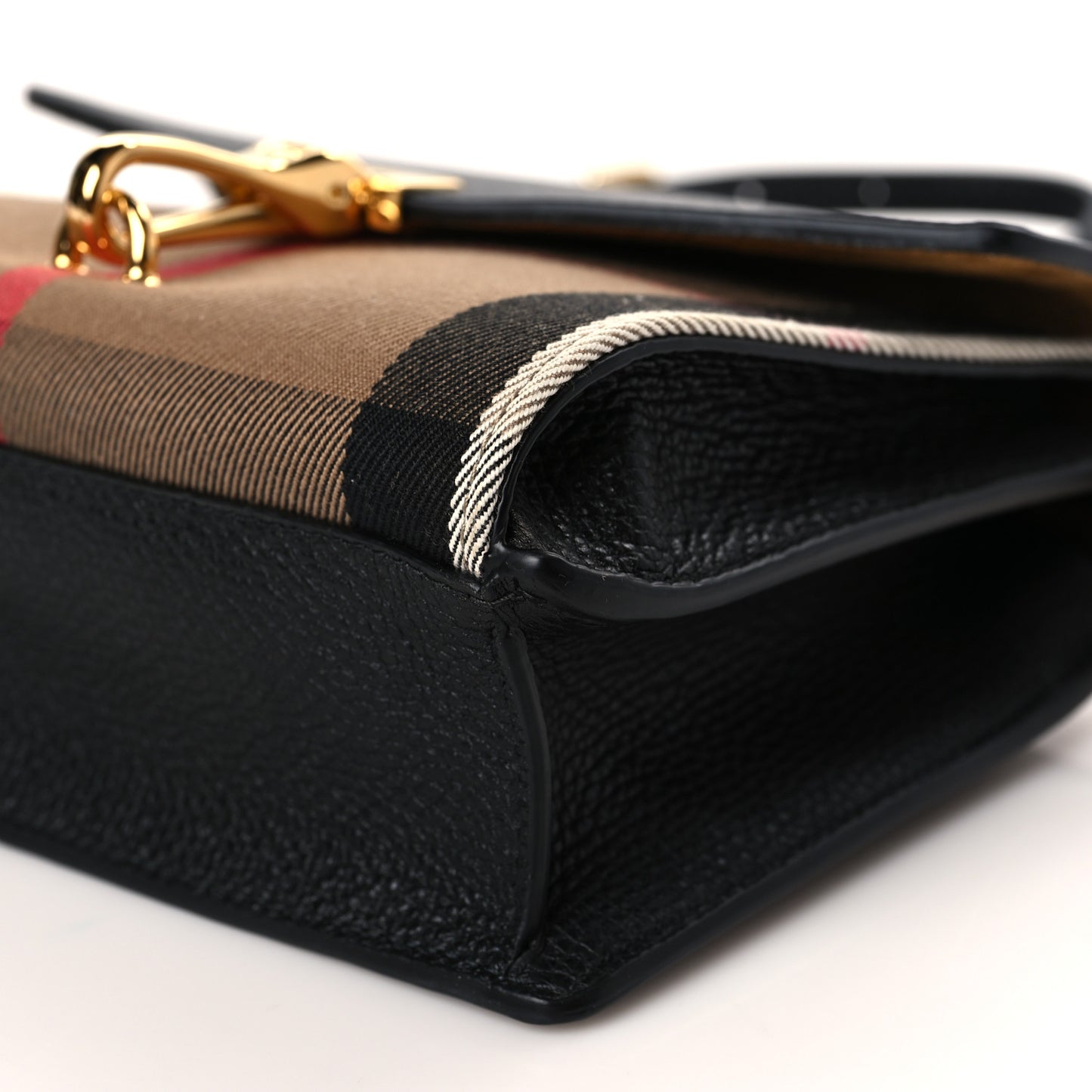 Derby Calfskin House Check Baby Macken Crossbody Bag Black