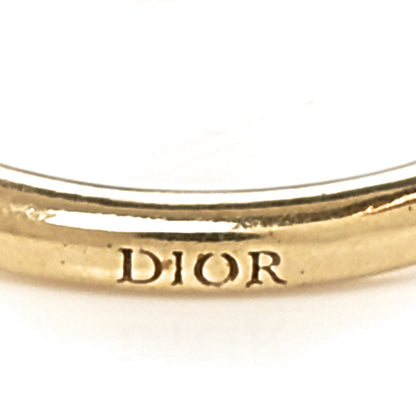 Christian Dior Metal CD Sphere Ring 52 6 Gold Silver 5 of 5