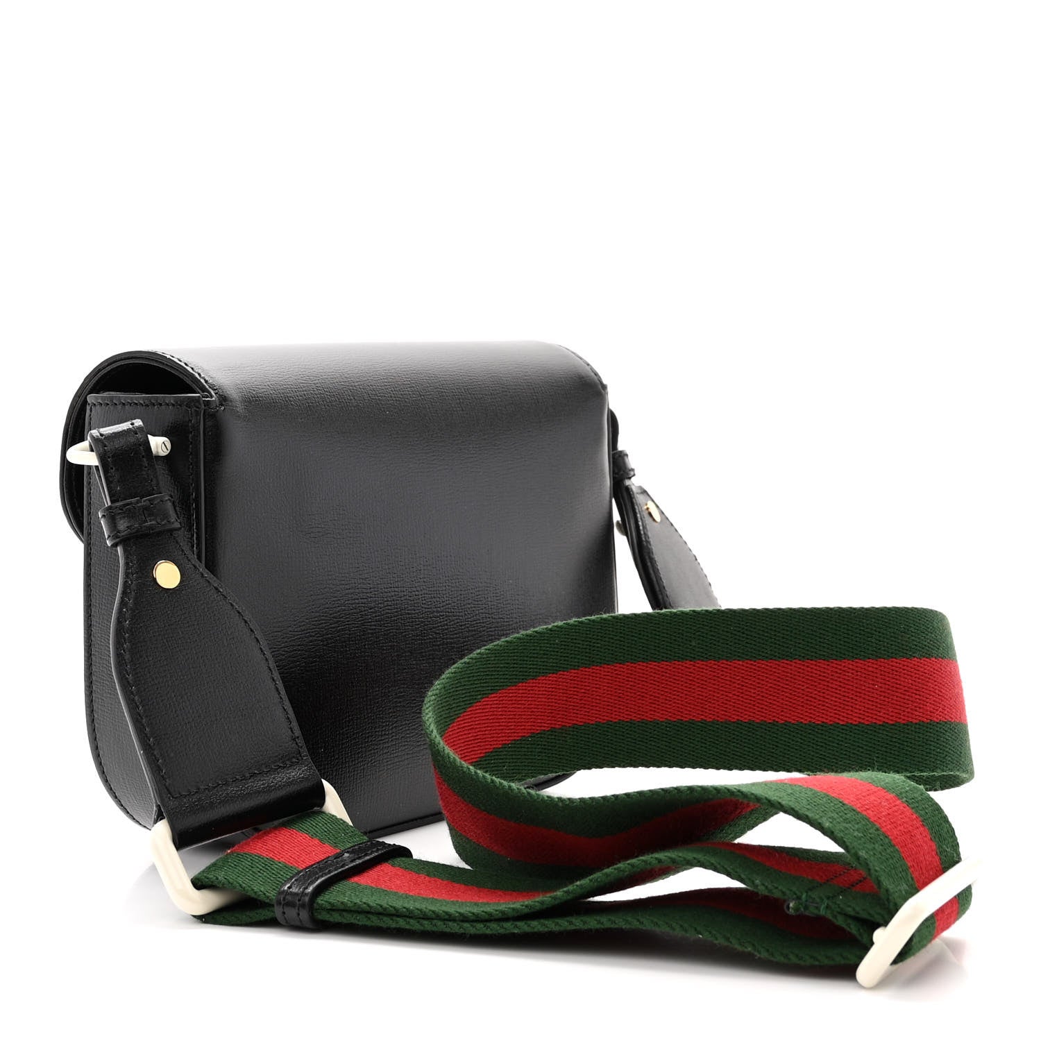 Gucci Azalea Calfskin Web Horsebit 1955 Shoulder Bag Black 3 of 11