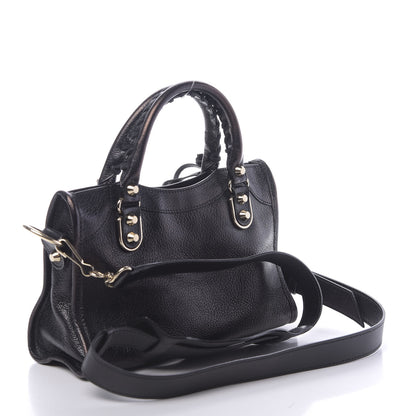 Balenciaga Chevre Gold Metallic Edge Hardware Mini City Black 3 of 10