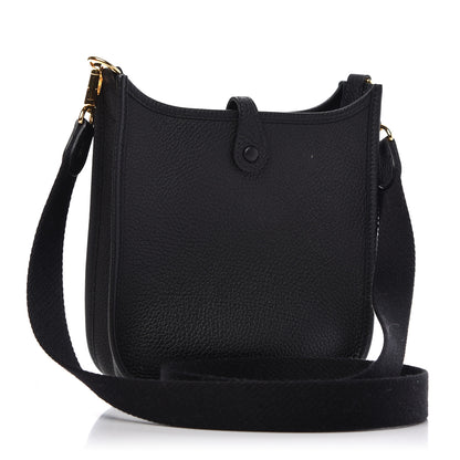 Hermes Taurillon Clemence Evelyne TPM Black 3 of 9